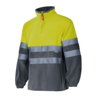 SWEAT POLAR M/FECHO CINZA/AMARELO AV 182